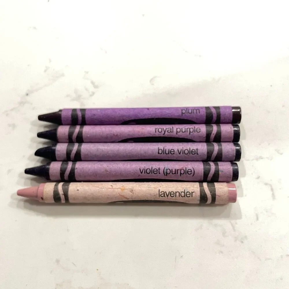 Vintage Crayola Crayons Purples Discontinued Binney And Smith